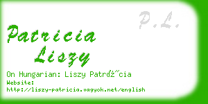 patricia liszy business card